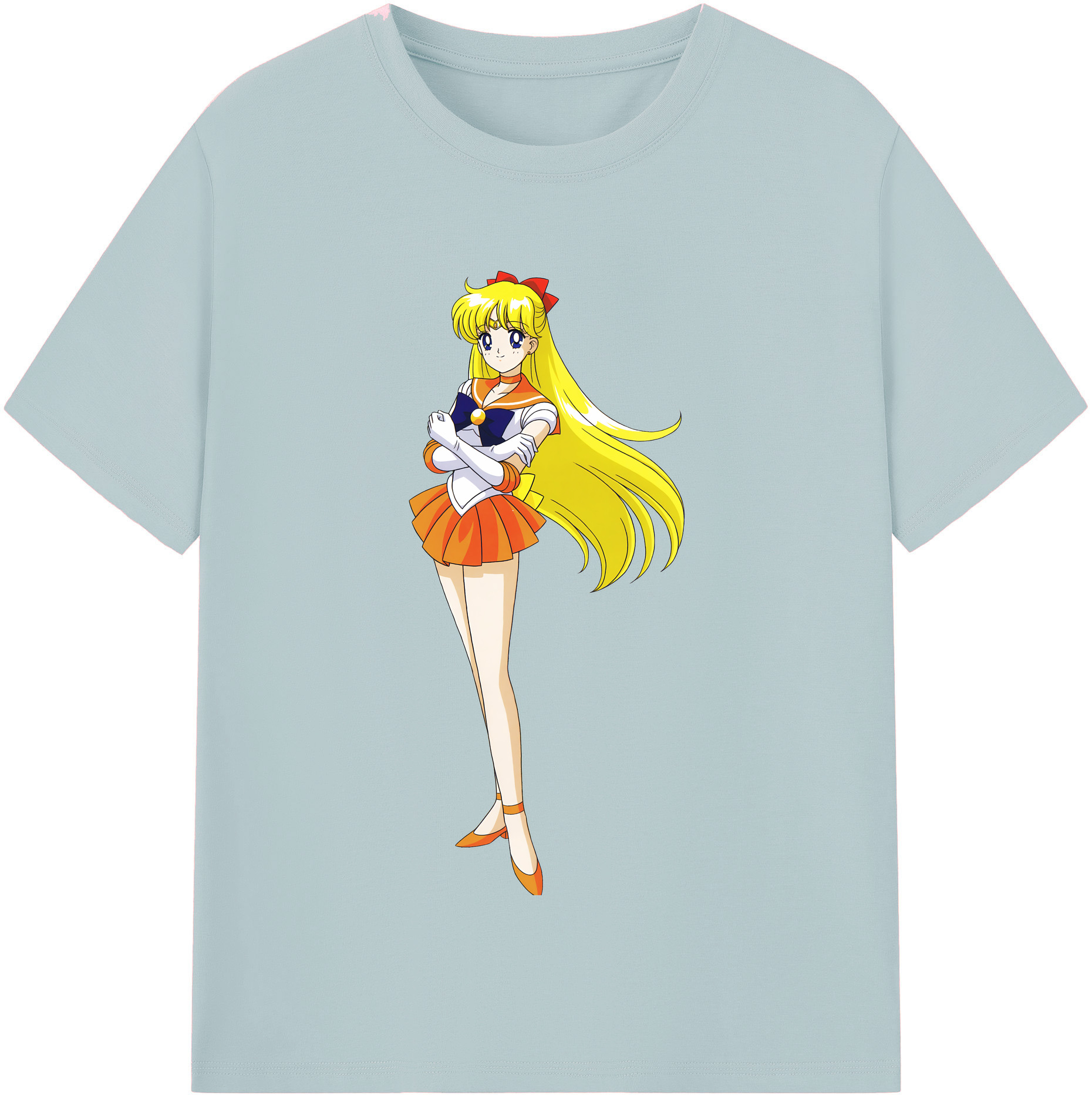 （画像用） 美少女戦士セーラームーン 愛野 美奈子 あいの みなこ Sailor Moon Aino Minako 綿100％半袖Tシャツ（フロントプリント）